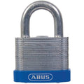Keyed Padlock, Open, Square Steel Body, Hardened Steel Shackle, 7/8 in W