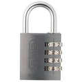 Combination Padlock, 1 4/5in, Rectgle, Blck