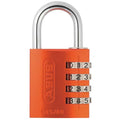 Combination Padlock, 1 4/5in, Rectgle, Orge