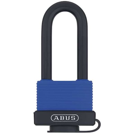 Padlock, Keyed Alike, Long Shackle, Rectangular Brass Body, Stainless Steel Shackle, 13/16 in W