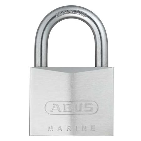 Padlock, Keyed Different, Long Shackle, Rectangular Brass Body, Stainless Steel Shackle