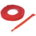 Hook and Loop Strap, No Adhesive, 8 in, 0.75 in W, Red, 45 PK