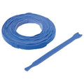 Hook and Loop Strap, No Adhesive, 8 in, 0.75 in W, Blue, 45 PK