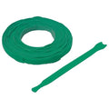 Hook and Loop Strap, No Adhesive, 8 in, 0.75 in W, Green, 45 PK