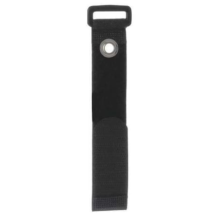 Cinch Strap, No Adhesive, 24 in, 2 in W, Black, 10 PK