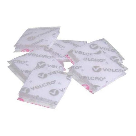 Reclosable Fastener Shape, Square, Acrylic Adhesive, 2 in, 2 in W, White, 50 PK