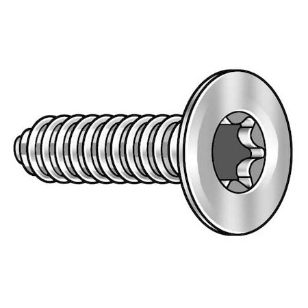 Sheet Metal Screw, #0-42 x 1/4 in, Zinc Plated Steel Flat Head Torx Drive, 50 PK