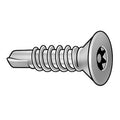 Tamper Resistant Screw, 2 in, Zinc Plated Finish, Steel, Flat Head Torx Drive, 50 PK