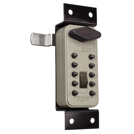 Cabinet Lock, Cam, Pushbutton, 1.5 in W
