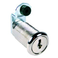 Disc Tumbler Keyed Cam Lock, Bright Nickel, 5/8 in For Door Thickness, 2 Number of Keys