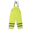 Hi-Visibility Rain Bib Overall, Polyurethane, 31 1/2 in Inseam, 48 in to 50 in Waist, Green/Yellow