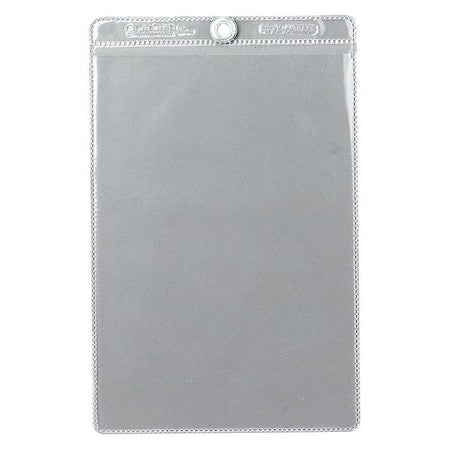 Tag Envelope, Vinyl, 6 1/2 in H x 4 1/2 in W, Clear, 10 PK