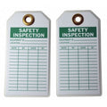 Tag, Safety, Polyester, 3 in H x 5 3/4 in W, White, Rectangle, 10 PK