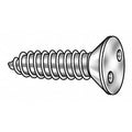Tamper Resistant Screw, 1/2 in, Plain Finish, 18-8 Stainless Steel, Flat Head Spanner Drive, 25 PK