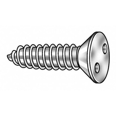 Tamper Resistant Screw, 1-1/2 in, Plain Finish, 18-8 Stainless Steel, Flat Head Spanner Drive