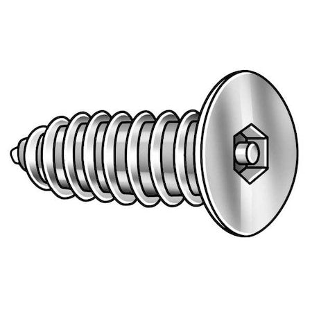 Tamper Resistant Screw, 1/2 in, Plain Finish, 18-8 Stainless Steel, Flat Head Torx Drive, 25 PK