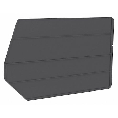 Plastic Divider, Black, 17 1/8 in L, 10 3/8 in H, 6 PK