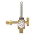 Flowmeter Regulator, Argon, Carbon Dioxide, Single Stage, 0.965""-14 Inlet, 5/8""-18 Outlet, 20 psig
