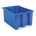 Stack & Nest Storage Container, 12.9 gal, 23-1/2 in L x 15-1/2 in W x 12 in H, Blue
