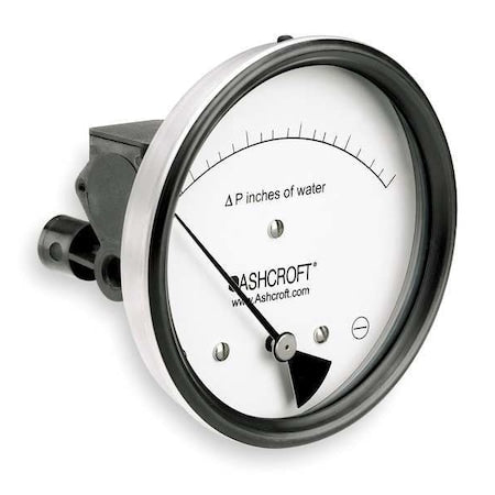 Pressure Gauge,0 to 6 In H2O