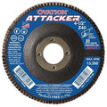 SAIT 76209 Ovation Attacker High Density Fiberglass Backed Flap Disc (Type 27) 4-1/2" x 7/8", 80 Grit