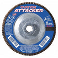 Flap Disc, Type 27, 4-1/2" x 5/8"-11, Zirconia Alumina, 80 Grit, Fiberglass Bk