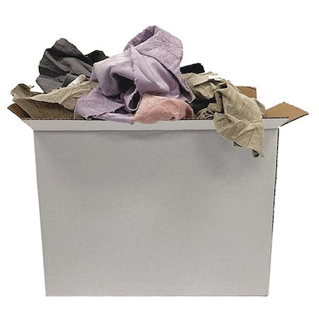 Recycled Cotton Cloth Rag 10 lb. 18" x 18", Assorted