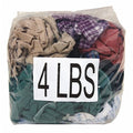 Recycled Cotton Cloth Rag 4 lb. 7-9/10" x 9-4/5", Assorted