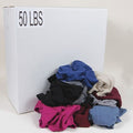Recycled Cotton Sweatshirt Cloth Rag 50 lb. Varies Sizes, Assorted Colors