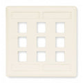 Wall Plate, 9 Port