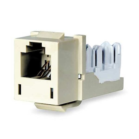 Modular Jack, 0.875 in H, Ivory