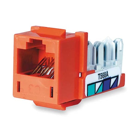 Modular Jack, 0.875 in H, Orange