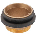Toilet Spud, 2 x 2 In, Brass/Rubber