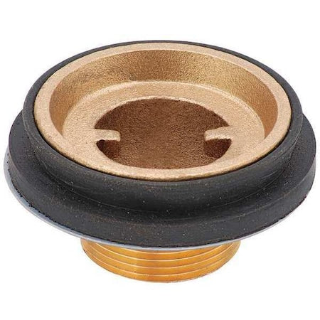 Toilet Spud, 2 x 1 1/4, Brass/Rubber