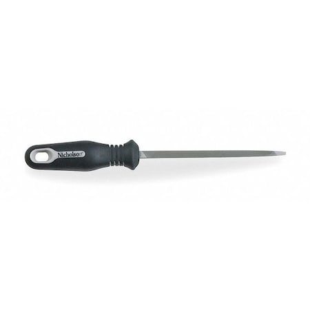 6" Triangle Single Cut Slim Taper File with Ergonomic Handle