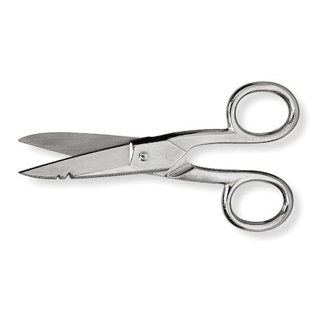 5" Electrician Scissors with Serrated Bottom Blade - Carded