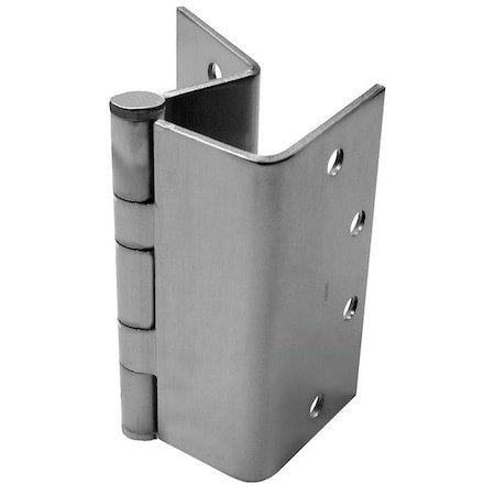 Butt Hinge, Steel, Full Mortise Mounting, 6 in Leaf W x 4 1/2 in Leaf H, Satin Chrome