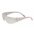 Eva Petite, Safety Glasses, Anti-Scratch, Light Red Lens, Clear, Pink Frame, Frameless