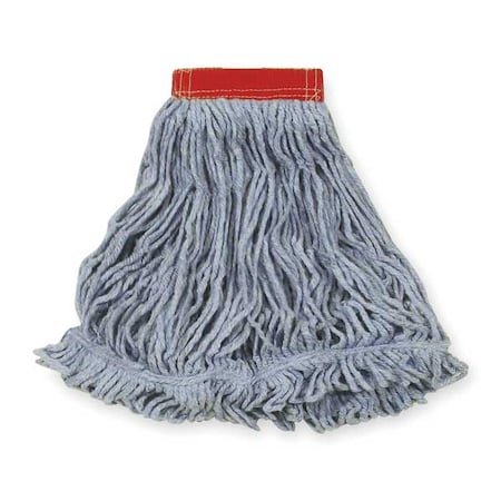 5in String Wet Mop, 16oz Dry Wt, Side Gate Connect, Loop-End, Blue, Cotton/Synthetic, FGD25206BL00