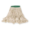 5in String Wet Mop, 16oz Dry Wt, Side Gate Connect, Loop-End, White, Cotton/Synthetic, FGD25206WH00