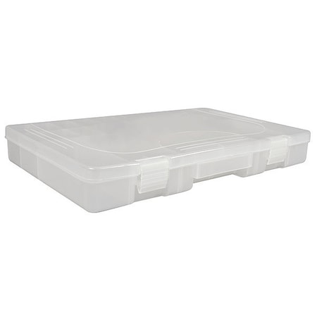 Large Accessory Tray w/ 28 Adjustable Slots, Clear Plastic