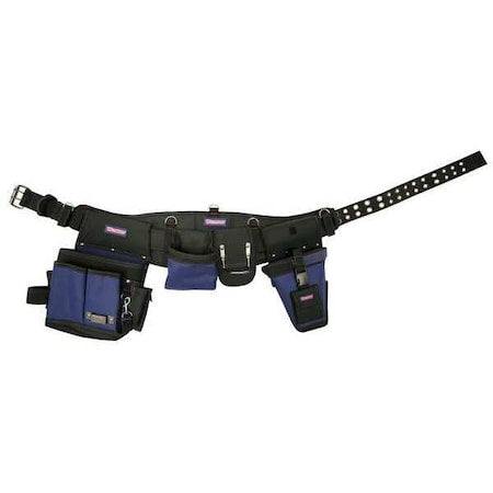 Tool Belt, Tool Belt, Black, Polypropylene, 17 Pockets