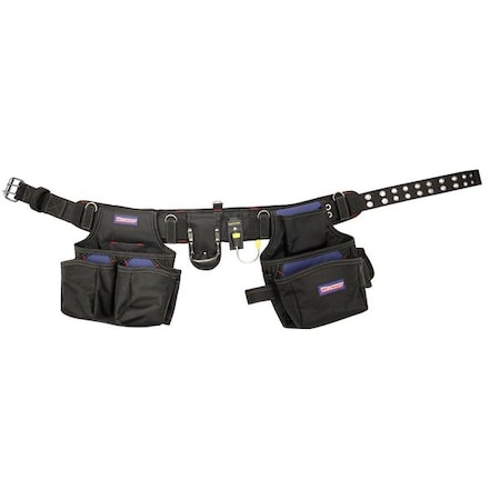 Tool Belt, Tool Belt, Black, Polypropylene, 18 Pockets