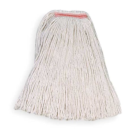 1 in String Wet Mop, 32 oz Dry Wt, Slide On Connection, Cut-End, White, Cotton