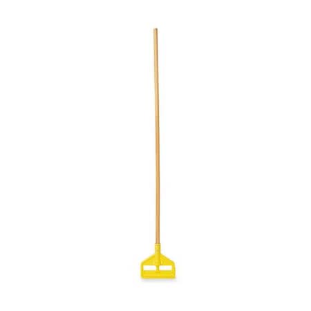 Mop Handle, Slide-On, Side Gate, 54 in L, Wood, Natural