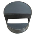 Round Office Stool, 2 Steps, 350 lb Load Capacity, 13 1/2 in Overall Height, Plastic, Black