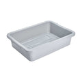 Nestable Storage Container, 4.6 gal, 20 in L x 15 in W x 5 in H, Gray, Polyethylene