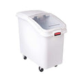 Ingredient Bin Mobile Bulk Storage, White, polypropylene