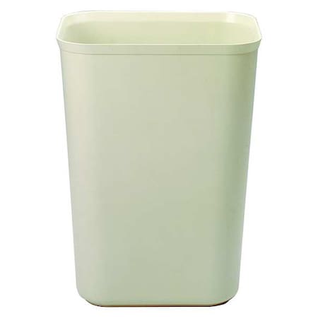 Fire Resistant 10 gal Rectangular Indoor Plastic Can, Beige, None, Fiberglass, 11 1/4 in