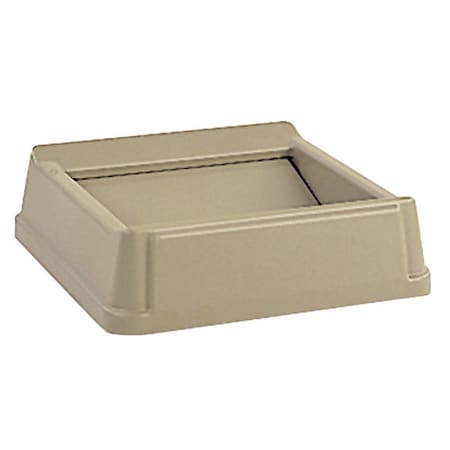 Untouchable(R) 35 gal, 50 gal Trash Can Lid, Swing Beige, Resin, 1 Openings 20 1/4 in W/Dia
